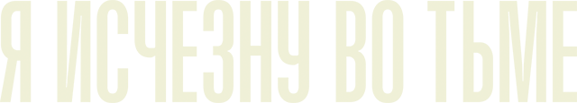 Я исчезну во тьме